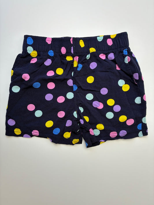 Mountain Warehouse Shorts - Navy Blue Polka Dot | size 7/8