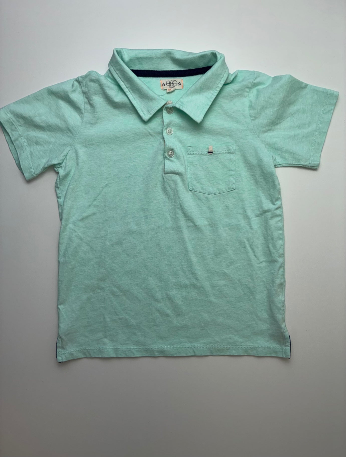 EGG New York Shirt - Green Heathered Polo | size 12