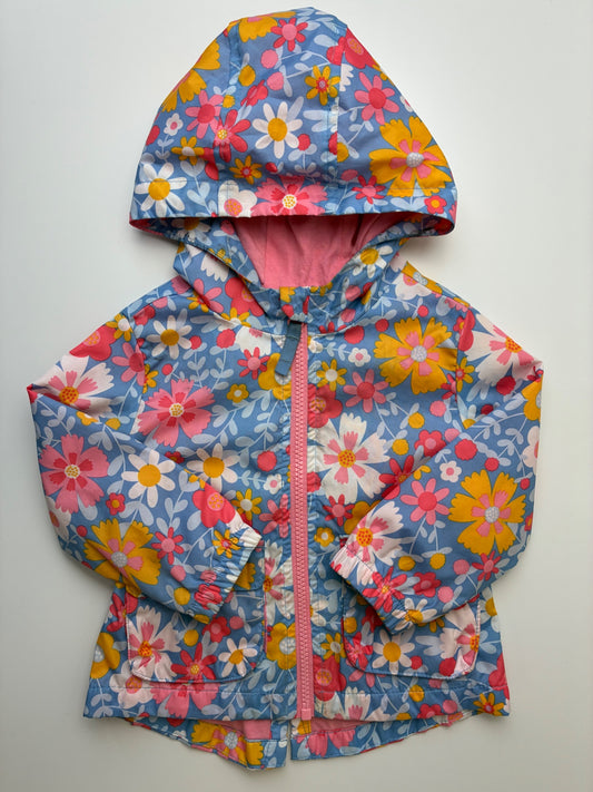Cat & Jack Jacket - Purple Floral Rain Coat | size 18 Months
