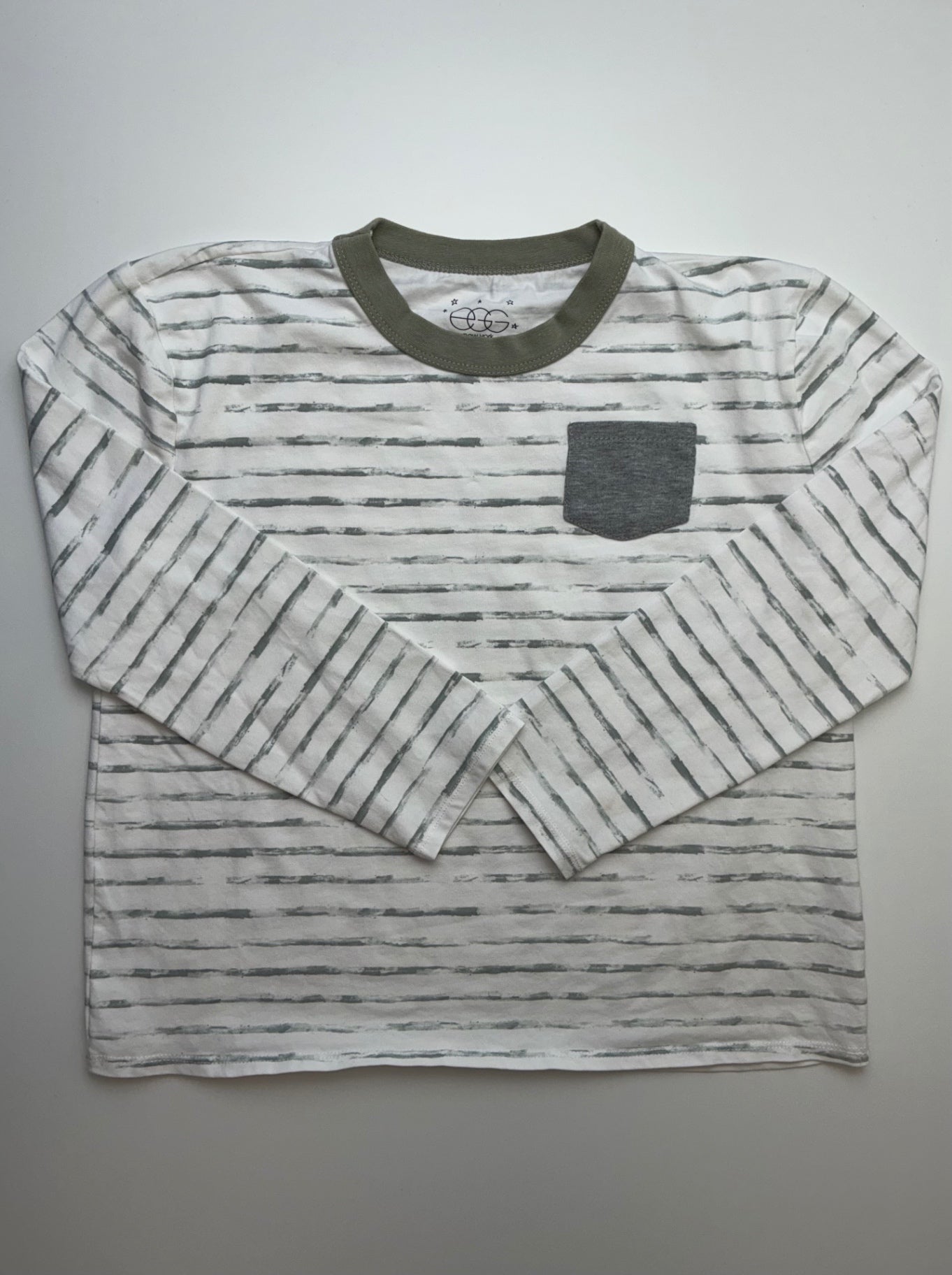 EGG New York Long Sleeve T-Shirt - White Striped | size 10