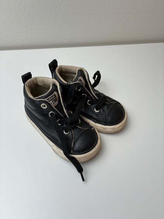 Converse Shoes - Black Leather High Top Sneaker | size Shoe 5