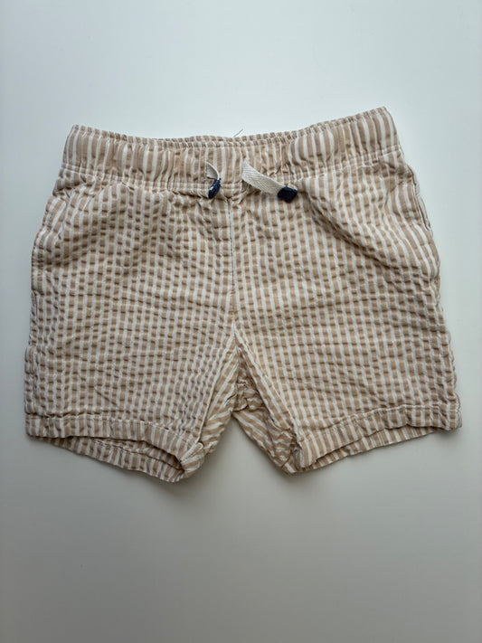 Wonder Nation Shorts - Brown 100% Cotton Seersucker | size 2T