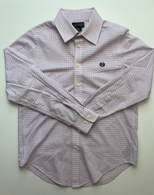 Lauren by Ralph Lauren Shirt - Pink Plaid Button Up | size 14