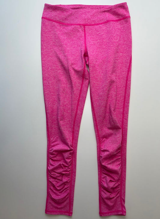 Zella Leggings - Pink Heathered + Ruched Ankle | size 8/10