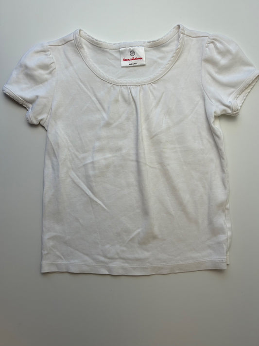 Hanna Andersson T-Shirt - White Solid | size 5T