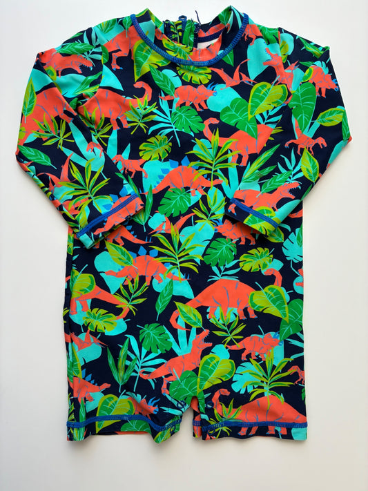 Hatley Swimsuit - Multicolor Dinosaur Rashguard | size 12 - 18 Months