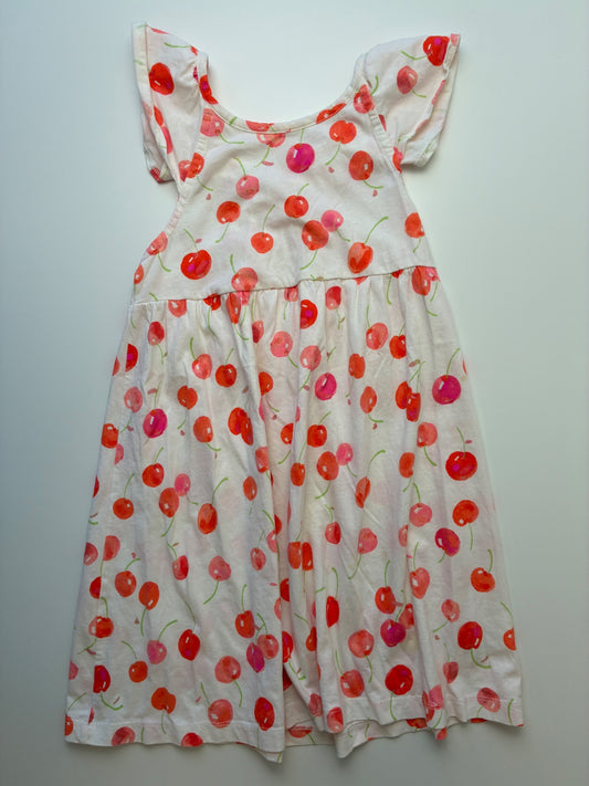 Crewcuts Dress - Cream Cherries Flutter Sleeve | size 6