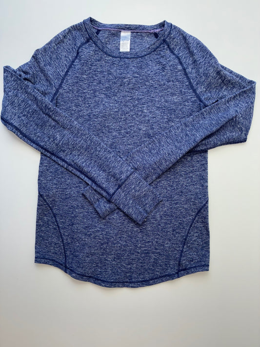 Ivivva Shirt - Navy Blue Long Sleeve Heathered | size 10