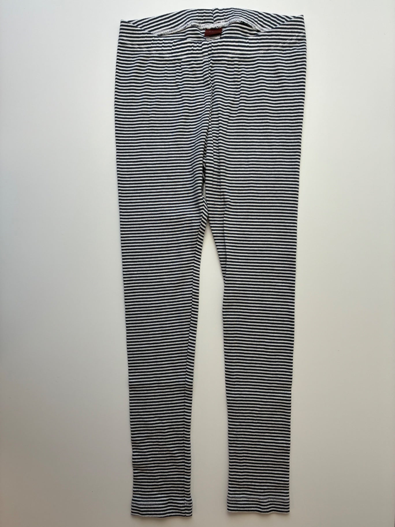 Tea Leggings - Gray Striped 100% Cotton | size 6