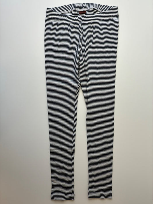Tea Leggings - Gray Striped 100% Cotton | size 6