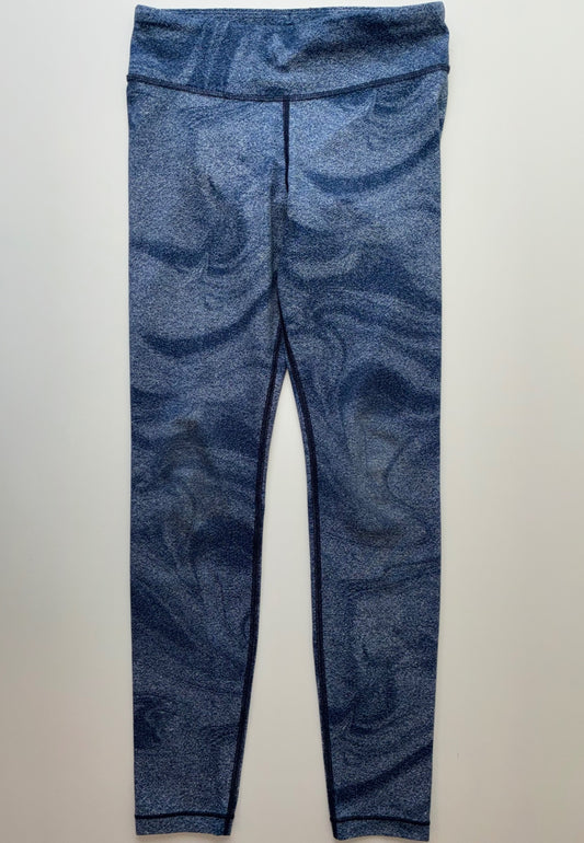 Athleta Girl Leggings - Blue Abstract Marbled | size 8/10