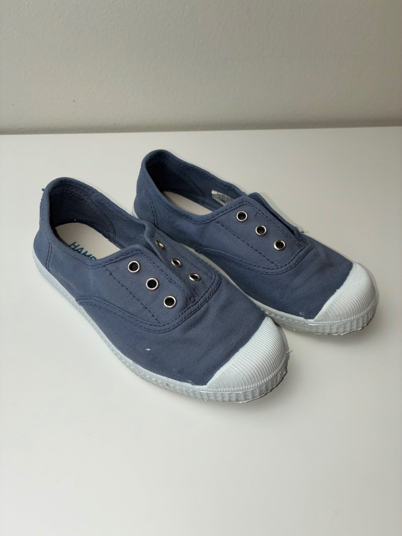 Hampton Canvas Shoes - Blue Canvas Sneaker | size Shoe 12.5