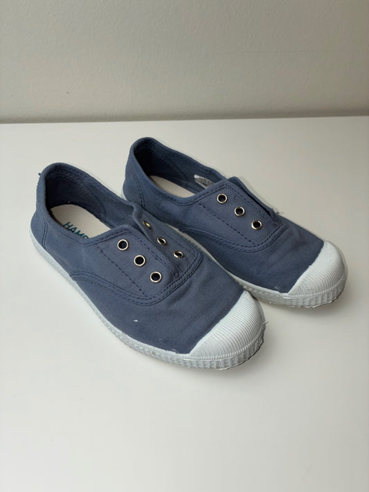 Hampton Canvas Shoes - Blue Canvas Sneaker | size Shoe 12.5