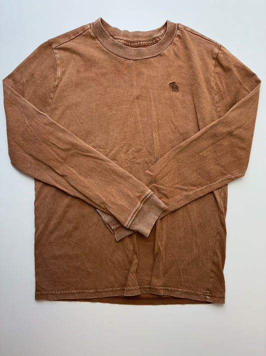 Abercrombie Kids Long Sleeve T-Shirt - Brown Classic Fit | size 13/14