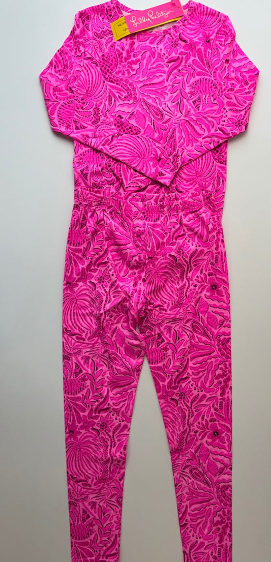 Lilly Pulitzer 2 Piece Ensemble - Pink Floral Long Sleeve Pajamas | size 12