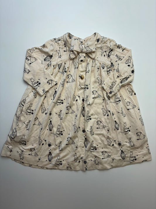 Kate Quinn Dress - Cream Winnie the Pooh Characters | size 6 - 12 Months