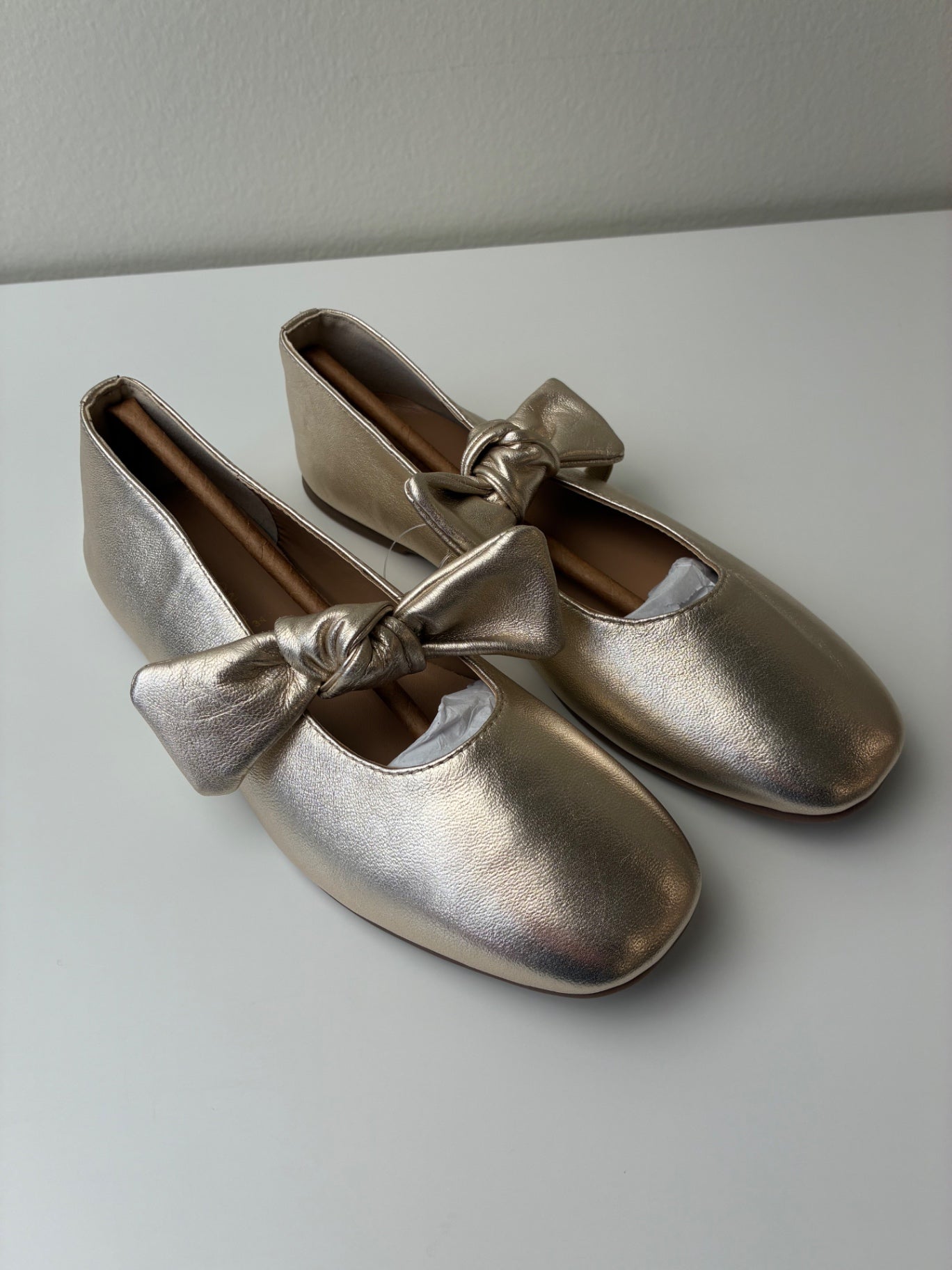 Monsoon Shoes - Gold Metallic Ballet Flat | size Shoe 3
