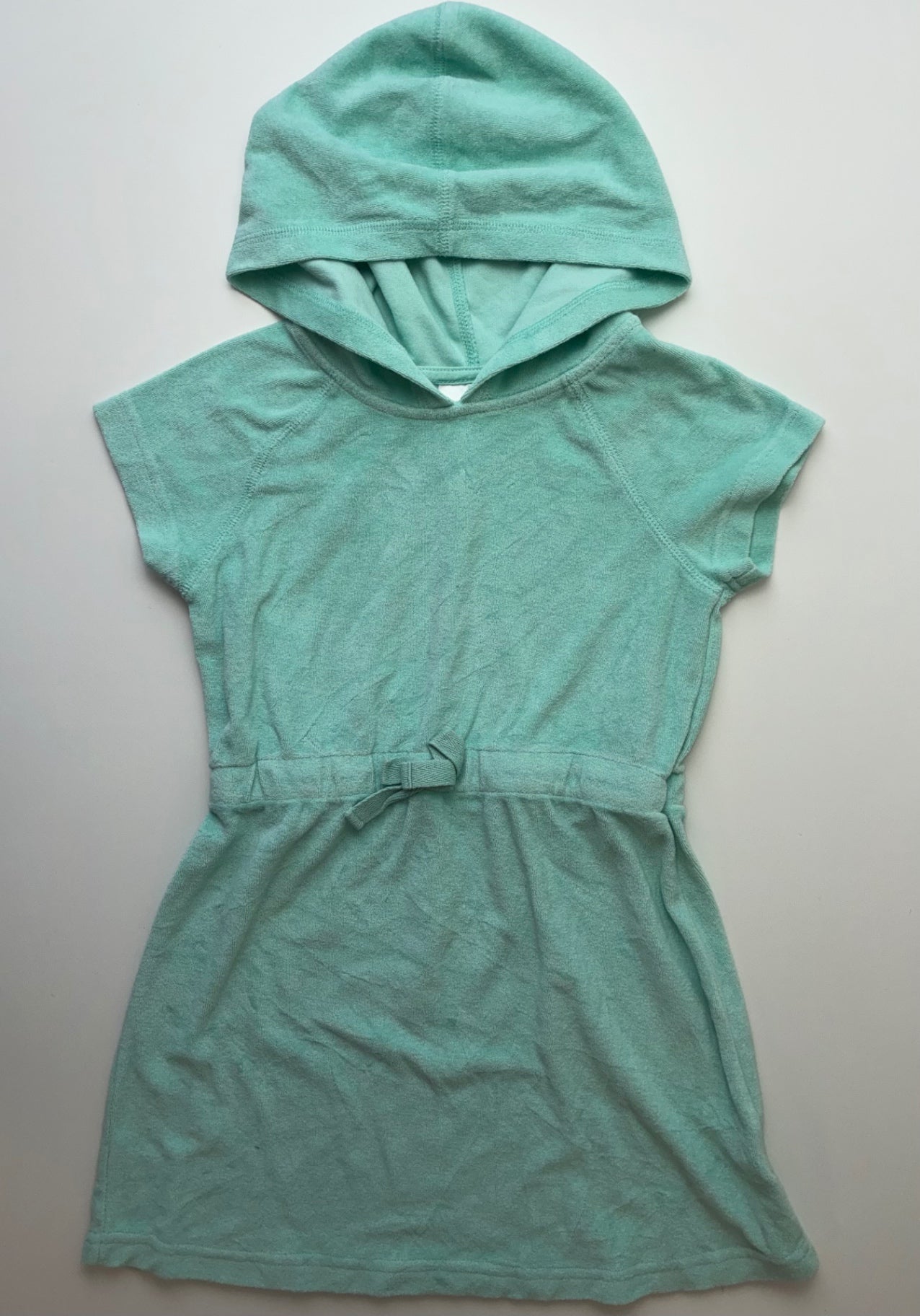 Hanna Andersson Dress - Green Hooded Terry Cover Up | size 6/7