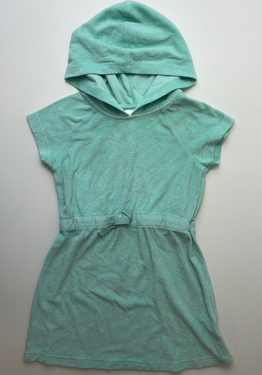 Hanna Andersson Dress - Green Hooded Terry Cover Up | size 6/7