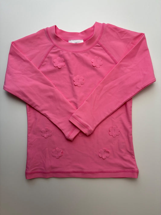 Hanna Andersson Swimsuit - Pink Rash Guard Top | size 4T