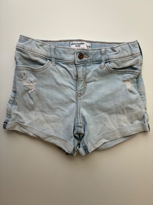 Abercrombie Kids Shorts - Blue Mid-Rise Midi Denim | size 13/14