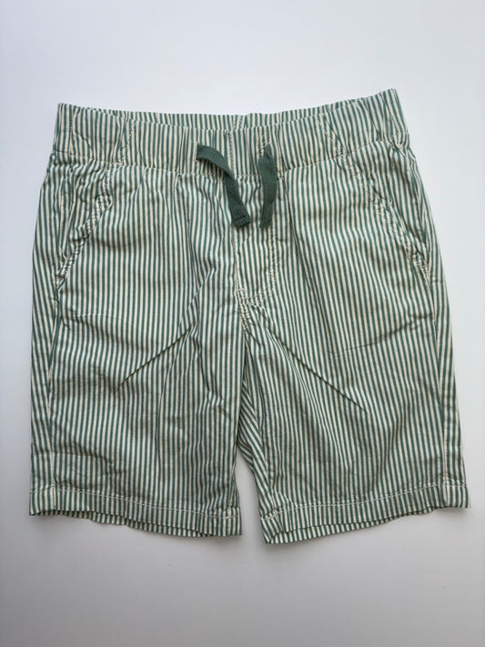 H&M Shorts - Green Striped 100% Cotton | size 5T