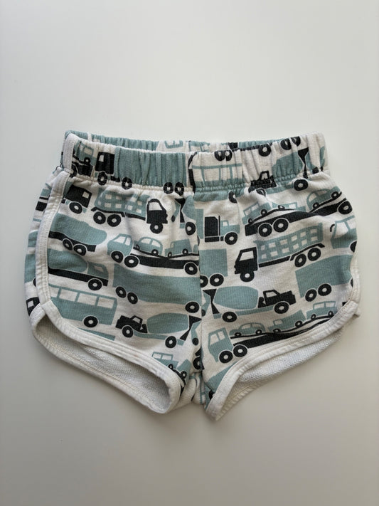 Winter Water Factory Shorts - Blue Trucks 100% Organic Cotton | size 3T