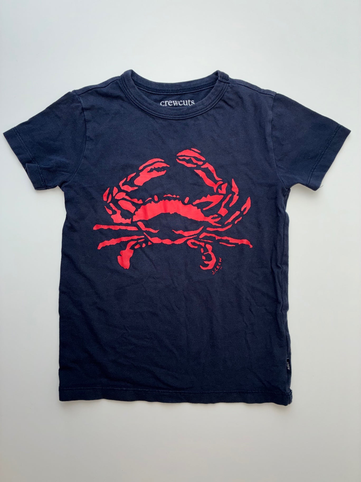 Crewcuts T-Shirt - Navy Blue Crab Short Sleeve | size 4T/5T