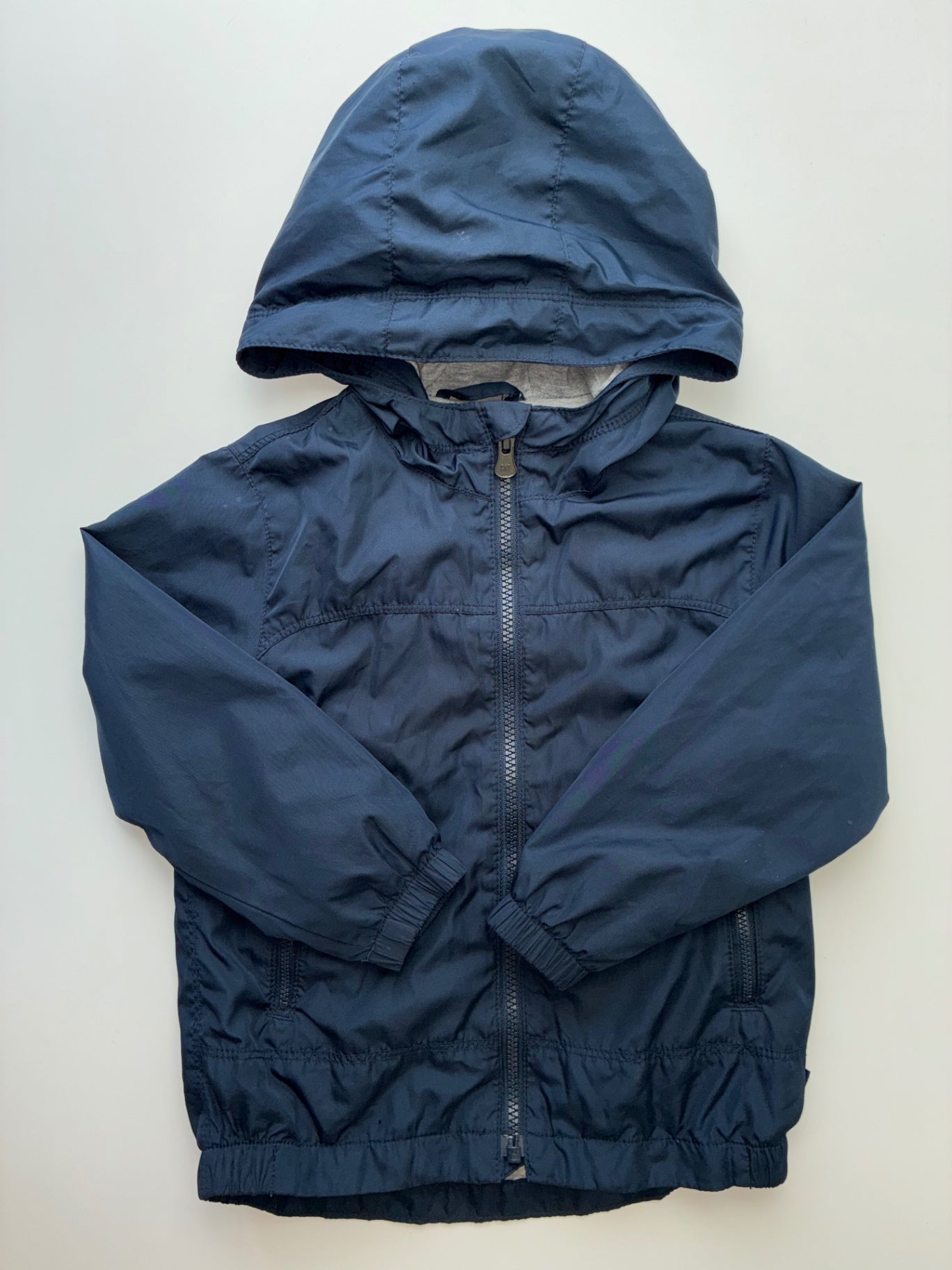 Baby Gap Jacket - Navy Blue Raincoat w/ Hood | size 4T