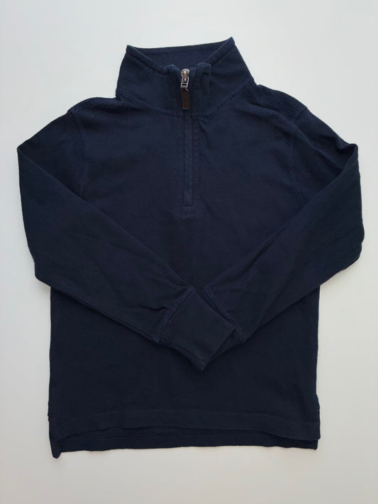 Crewcuts Sweatshirt - Navy Blue Solid 1/4 Zip | size 4T/5T