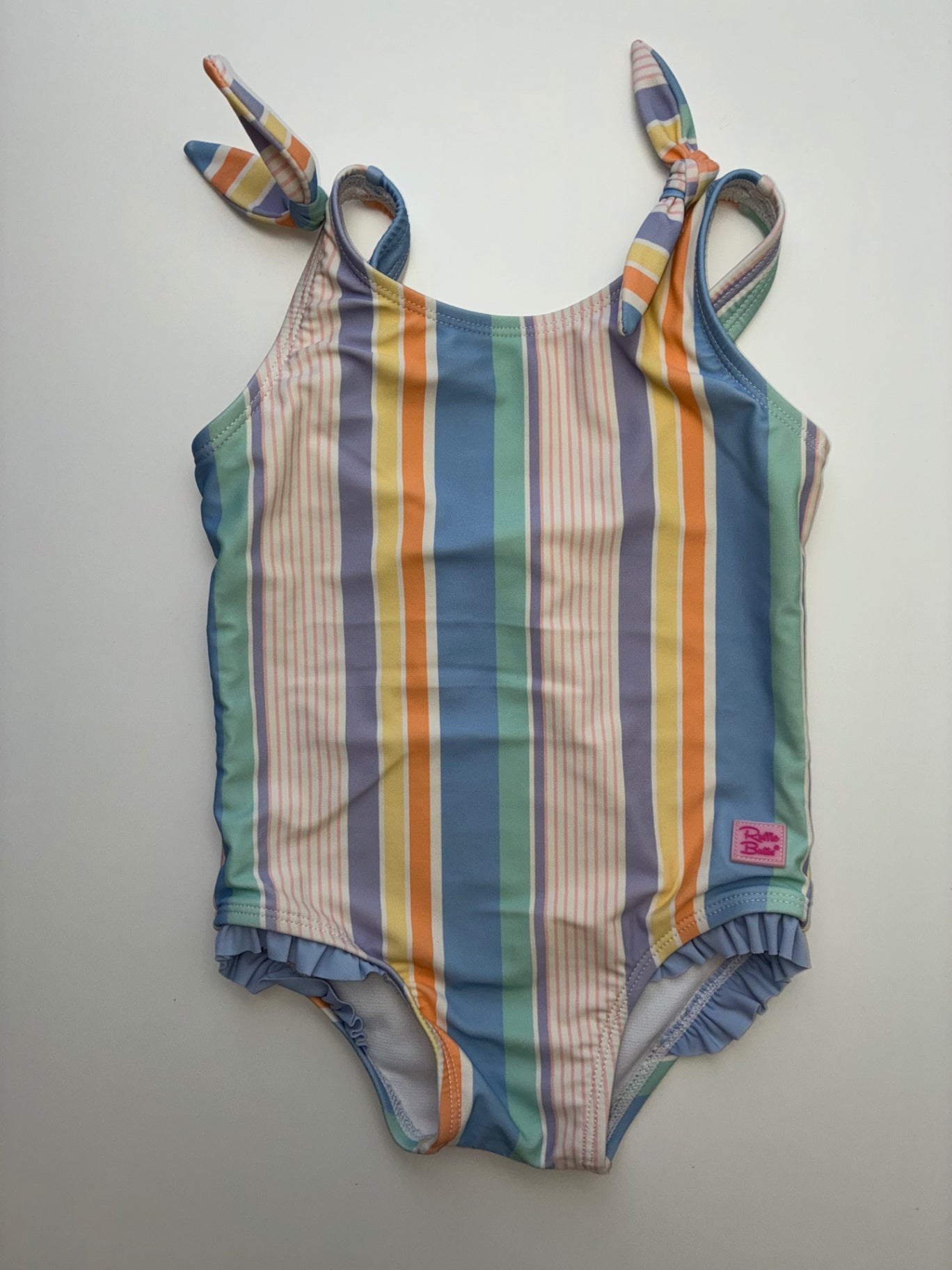 Ruffle Butts Swimsuit - Multicolor Striped One Piece | size 2T
