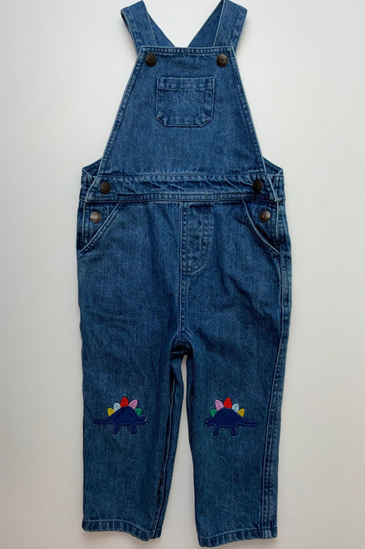 Baby Boden Overalls - Blue Denim + Dinosaurs | size 18 - 24 Months