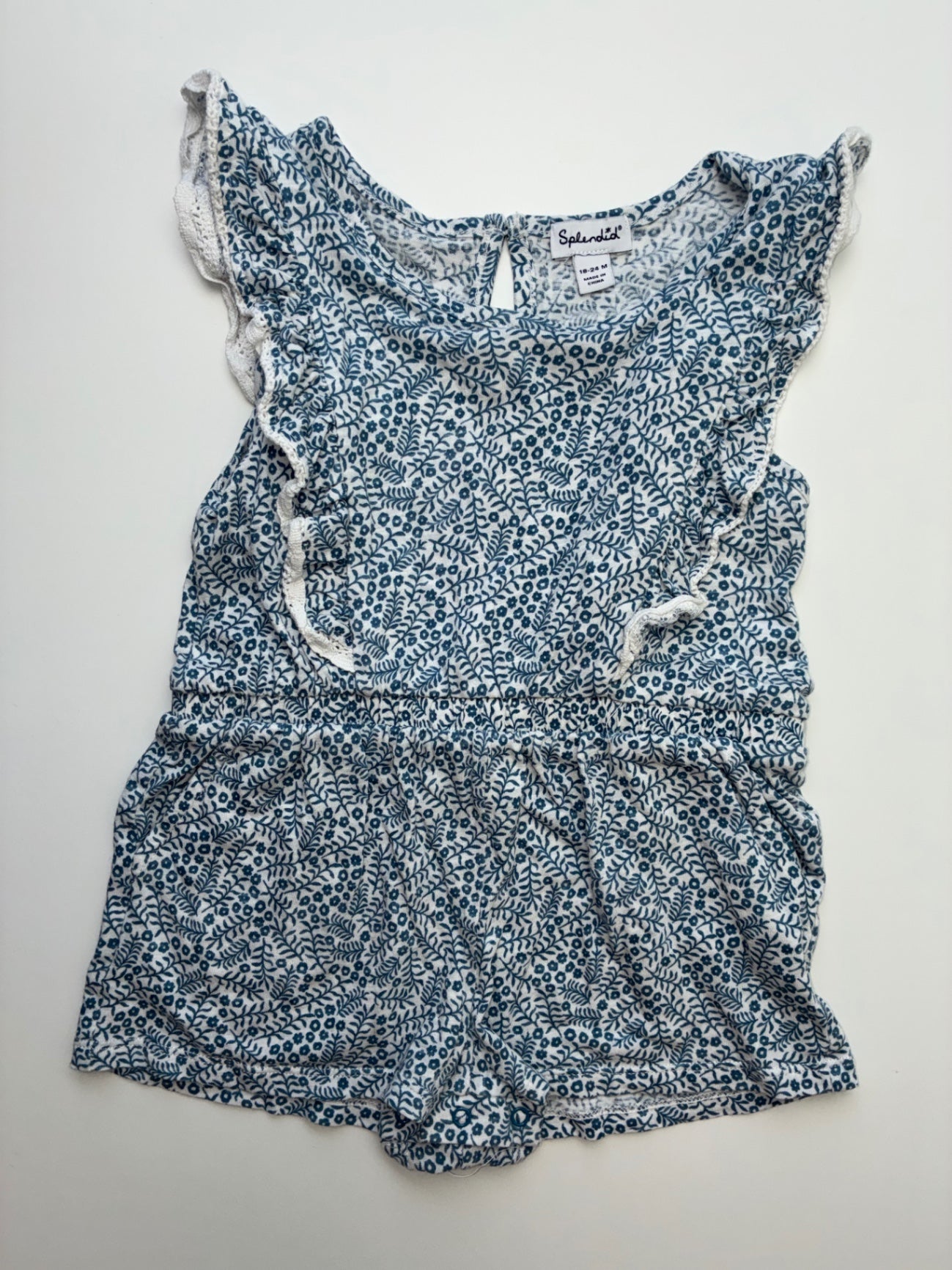Splendid Romper - Blue Floral | size 18 - 24 Months