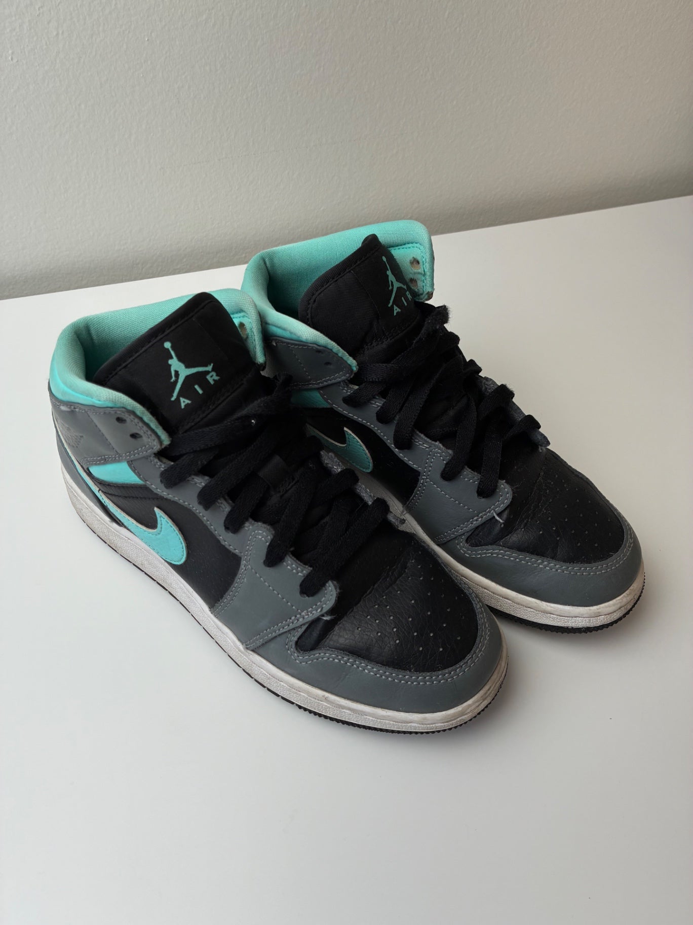 Nike Shoes - Gray Air Jordan 1 Mid | size Shoe 6