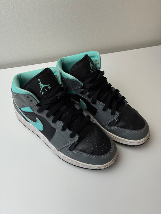 Nike Shoes - Gray Air Jordan 1 Mid | size Shoe 6