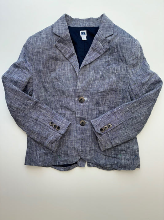 Janie and Jack Blazer - Navy Blue Linen-Cotton | size 5T