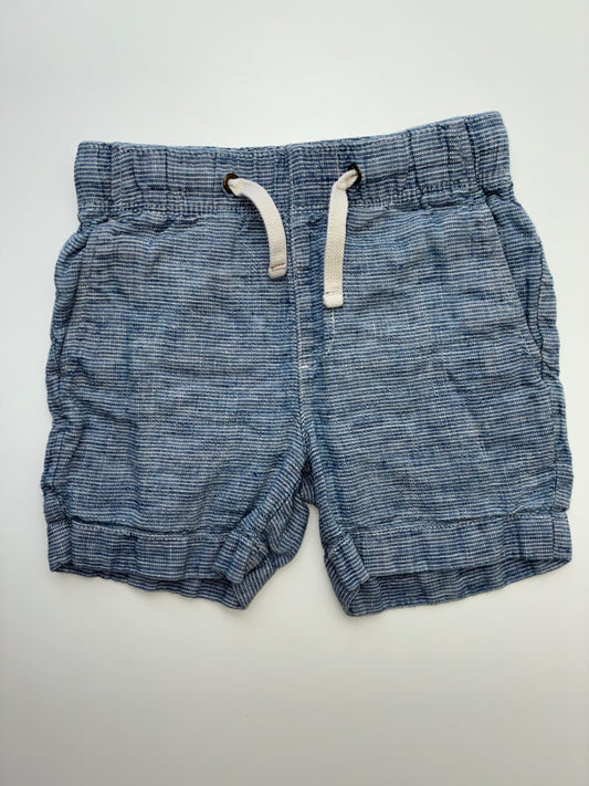Crewcuts Shorts - Blue Striped Chino | size 5T
