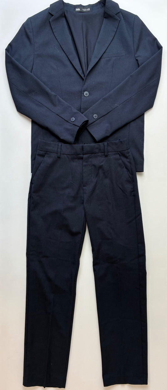 Zara 2 Piece Ensemble - Navy Blue Suit Jacket + Pants | size 10