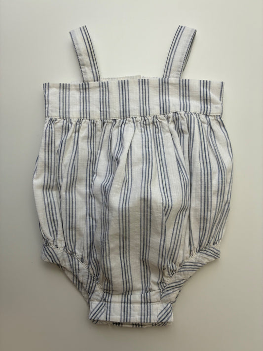 Baby Gap Onesie - Blue Striped Bubble | size 0 - 3 Months