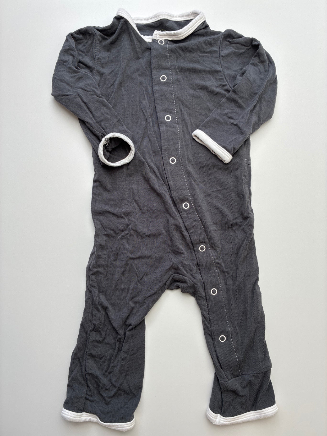 Kickee Pants Onesie - Gray Bunny on Back | size 3 - 6 Months