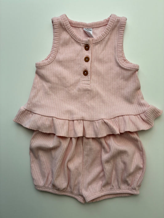 Nordstrom 2 Piece Ensemble - Pink Tank + Shorts | size 3 Months