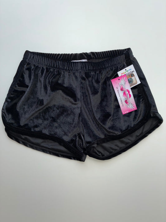 So Nikki Shorts - Black Velour | size 14