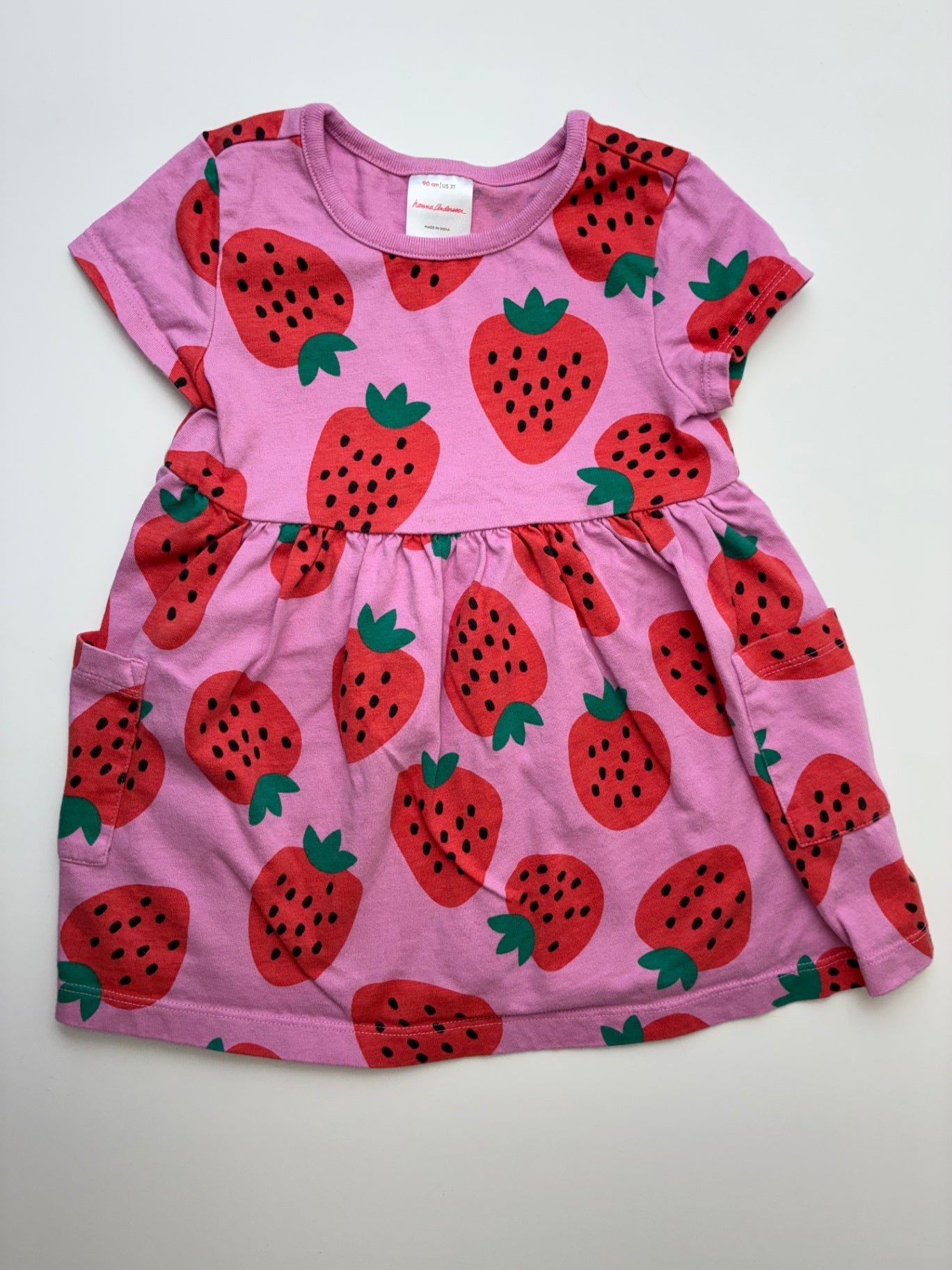 Hanna Andersson Dress - Purple Strawberry Short Sleeve | size 3T