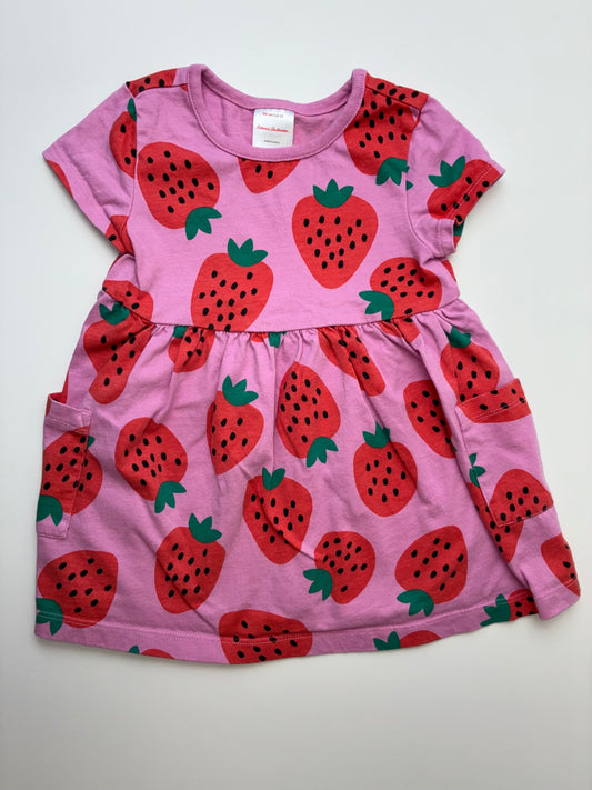 Hanna Andersson Dress - Purple Strawberry Short Sleeve | size 3T