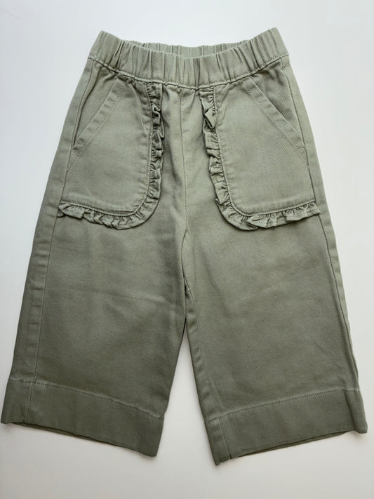 Hanna Andersson Pants - Green Twill Wide Leg | size 2T