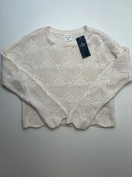 Abercrombie Kids Sweater - Cream Open Knit | size 7/8