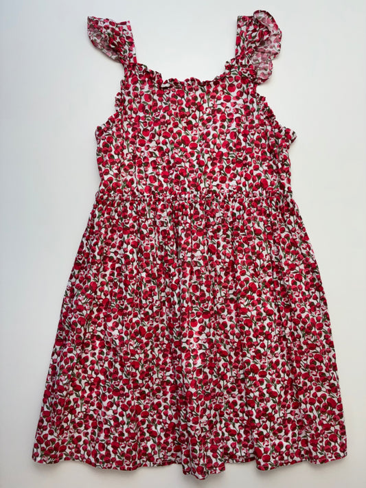 Crewcuts Dress - Red Floral Liberty Fabric | size 8