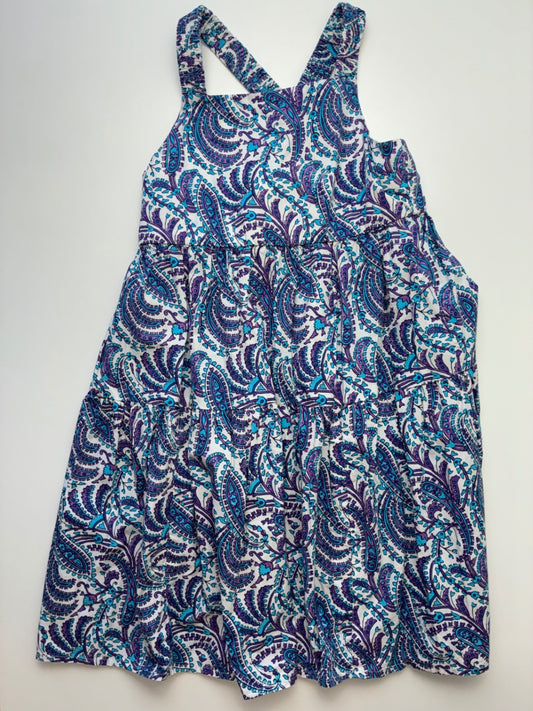 Crewcuts Dress - Purple Paisley Sleeveless | size 7