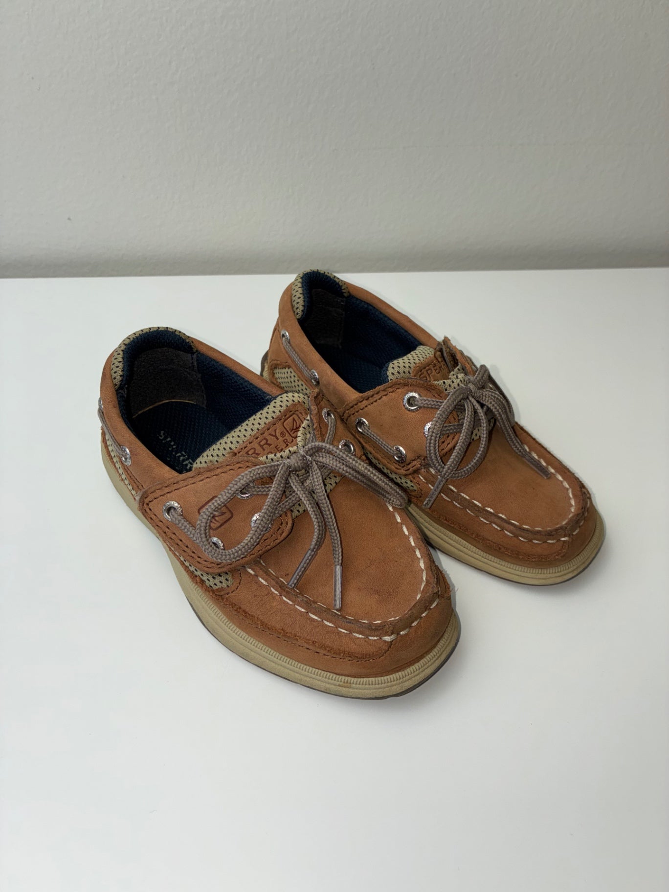 Sperry Shoes - Brown Velcro Leather Boat Shoes | size Shoe 9