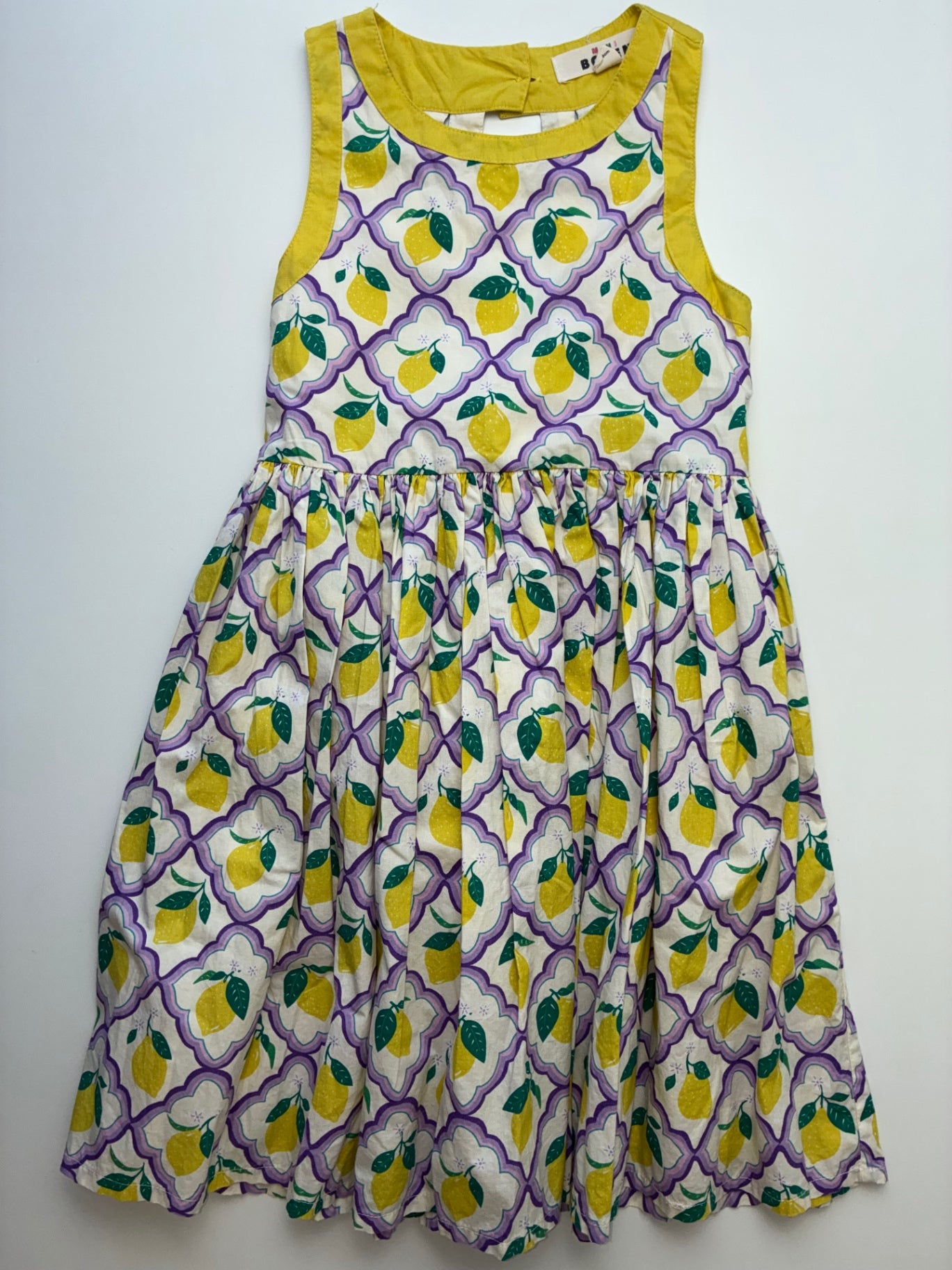 Mini Boden Dress - Multicolor Lemon Multi-Strap | size 7/8